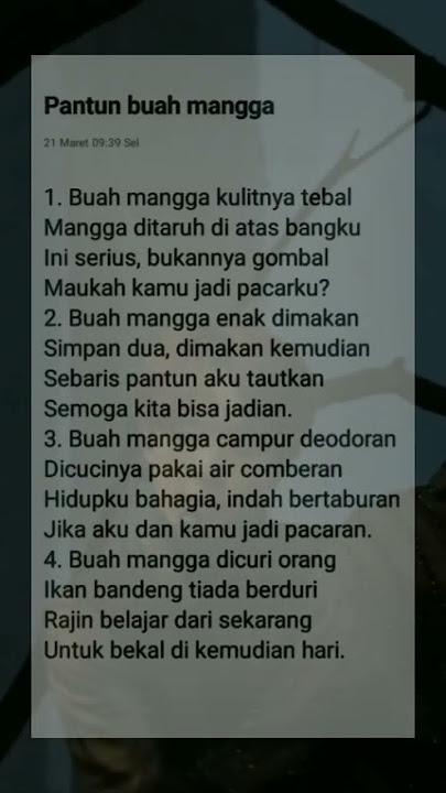 pantun buah mangga