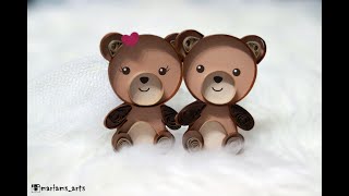 Quilling Bear| Make your favorite cartoon character and toys using Quilling Paper art