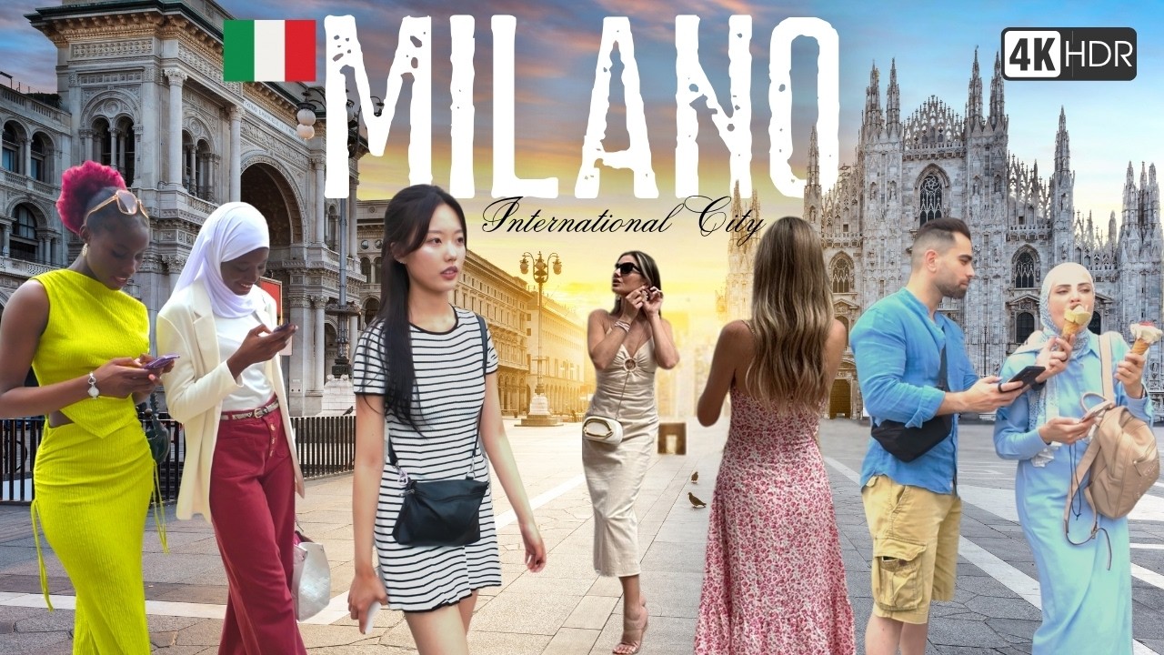Milan City Center Walk: Which Language is Heard the Most? 🇮🇹🌍 [4K HDR]