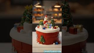 Snowman Christmas Cake Decoration Magic 🎁✨ | Satisfying Cake Art #cake #cakedecorating #xmascake
