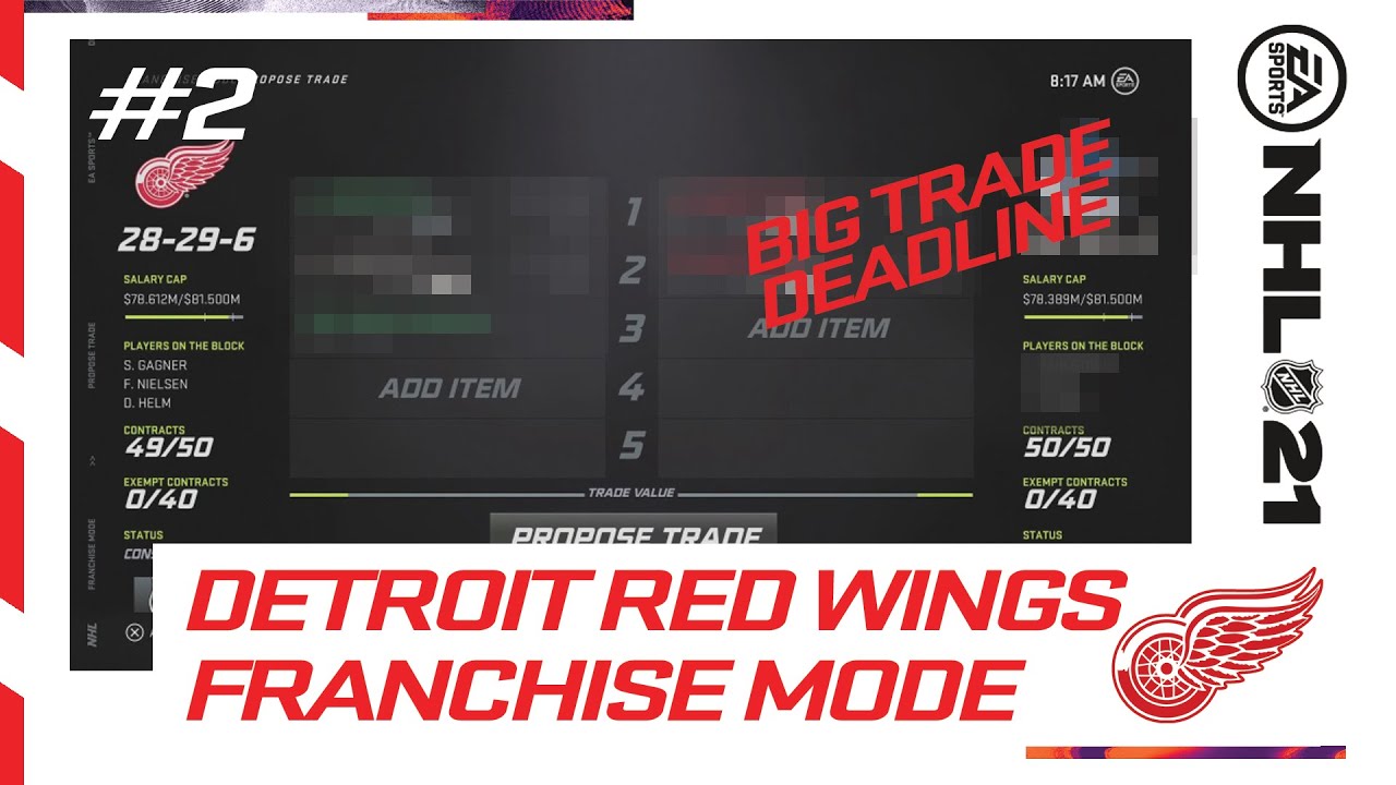 NHL 21 FRANCHISE MODE | “BIG TRADE DEADLINE” DETROIT RED WINGS #2