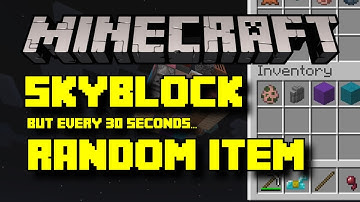 Minecraft Skyblock but every 30 seconds I get a random item