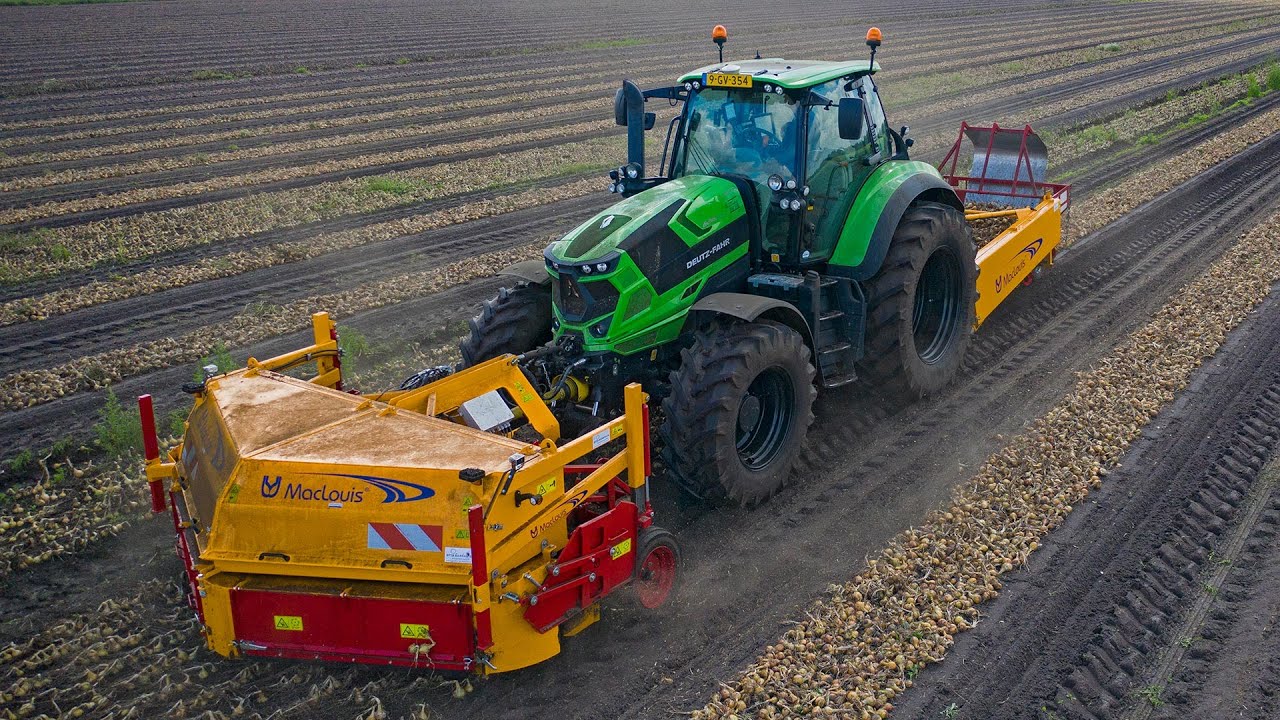 Onion harvest 2021 | Deutz-Fahr Agrotron 6215 TTV & MacLouis | Siebring Akkerbouw