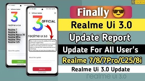 Finally! Realme Ui 3.0 Android 12 Update Report 🤩 | Realme 7/8/C25/8i Realme Ui 3.0 Update Kab
