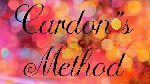 Solving a cubic equation | Cardon