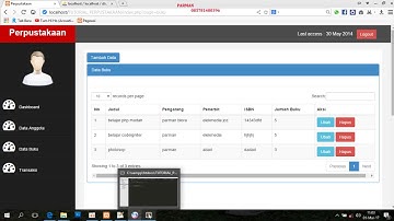 Part6  Tutorial Membuat Aplikasi Perpustakaan Dengan php mysql dan Bootstrap Create database  Hapus