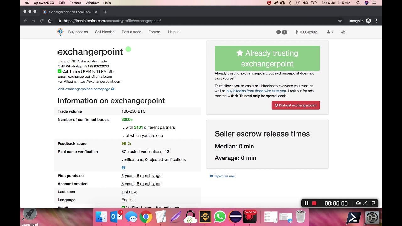 ExchangerPoint : Buy Bitcoin on LocalBitcoin with PayTM in 2 Minutes || Fully Automated Trade