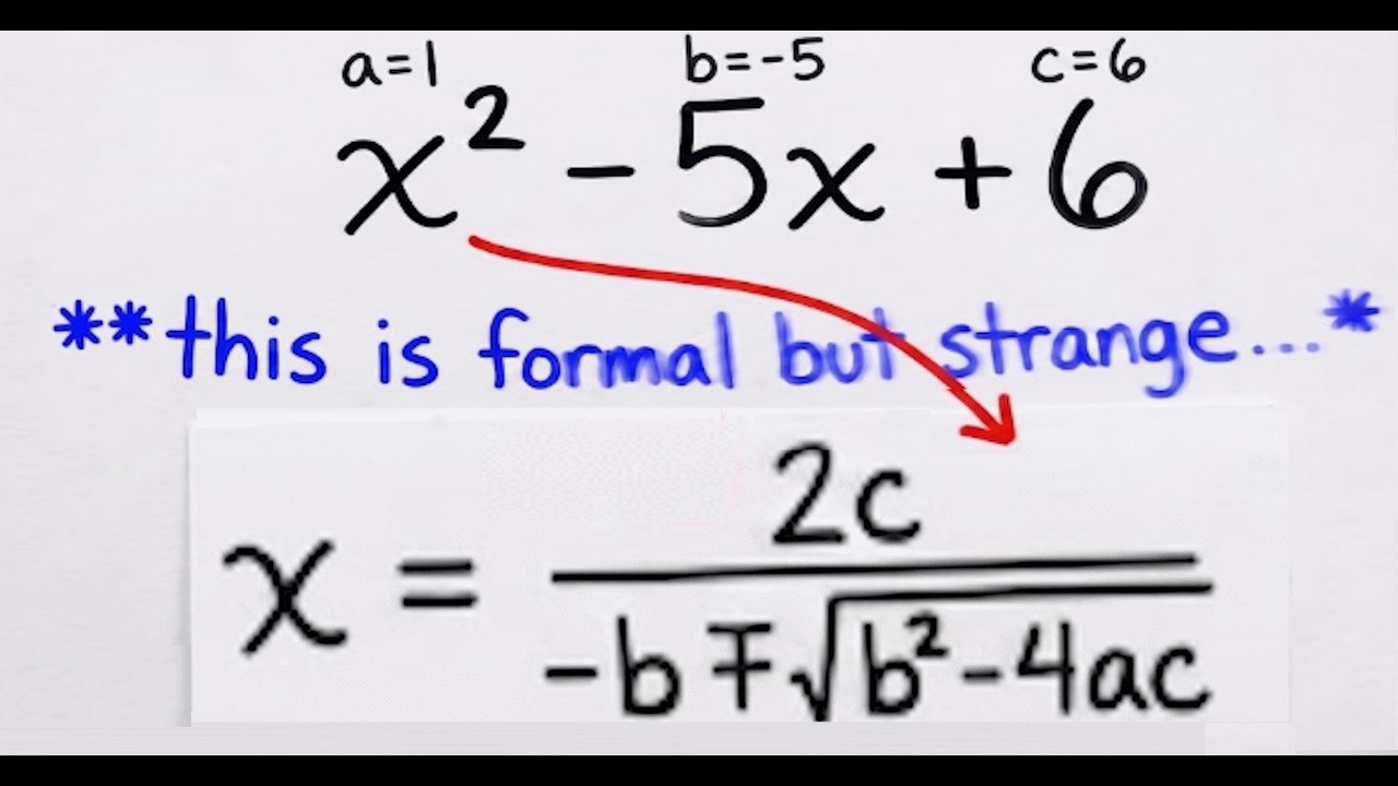 I Flipped the Quadratic Formula Upside Down - Here is why