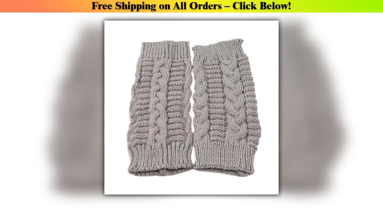 Knitted Half Finger Gloves Women'S Warm Soft Winter Gloves Handschoenen Mittens For Girl Guantes