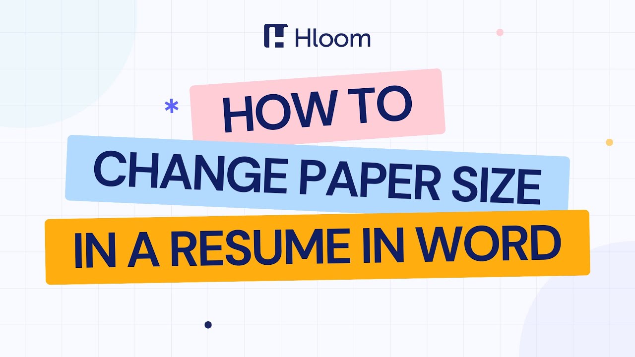 correct paper size of resume