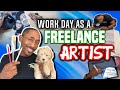 A Work Day As A Freelance Artist (DAY IN THE LIFE)