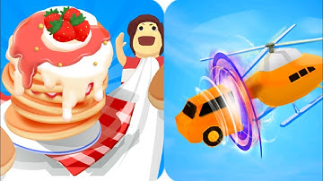 Pancake Run vs Shape shifting - all level gameplay Android iOS walkthrough