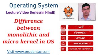 Difference between monolithic and micro kernel in OS