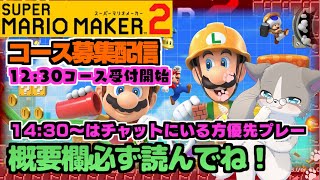 【🔴12:30受付開始、昼のコース募集】コース募集、初見様優先、14:30以降チャットにいる方優先『スーパーマリオメーカー2/マリメ2』