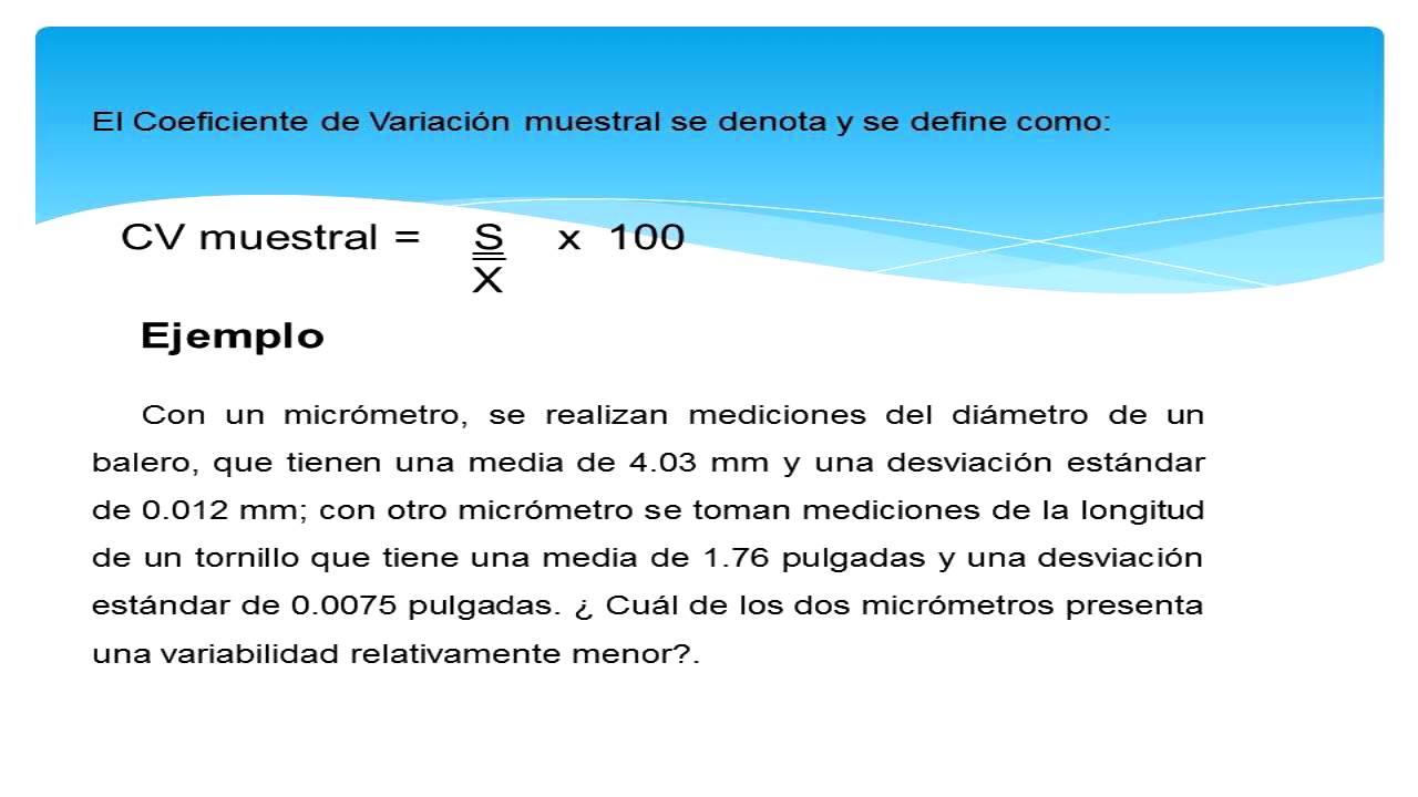 Coeficiente De Variacion Youtube