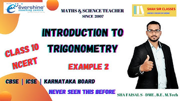 Class 10 | example 2 | Chapter 11 Introduction to Trigonometry | NCERT Maths | Karnataka SSLC | CBSE