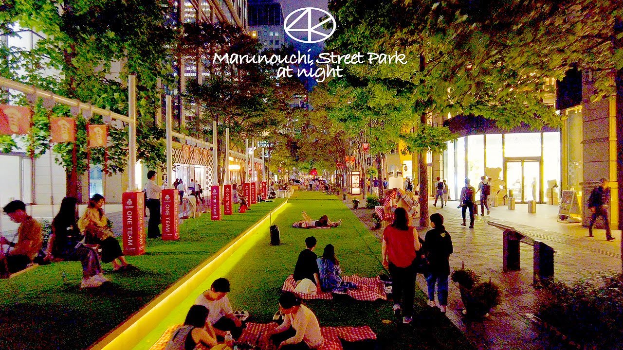 4K【東京国際フォーラム】夜の丸の内ストリートパーク 2023 東京 Japan