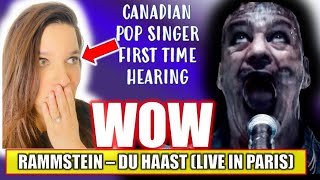 CANADIAN POP SINGER HEARS RAMMSTEIN *FIRST TIME REACTION* - DU HAAST (Live in Paris) #musicreaction