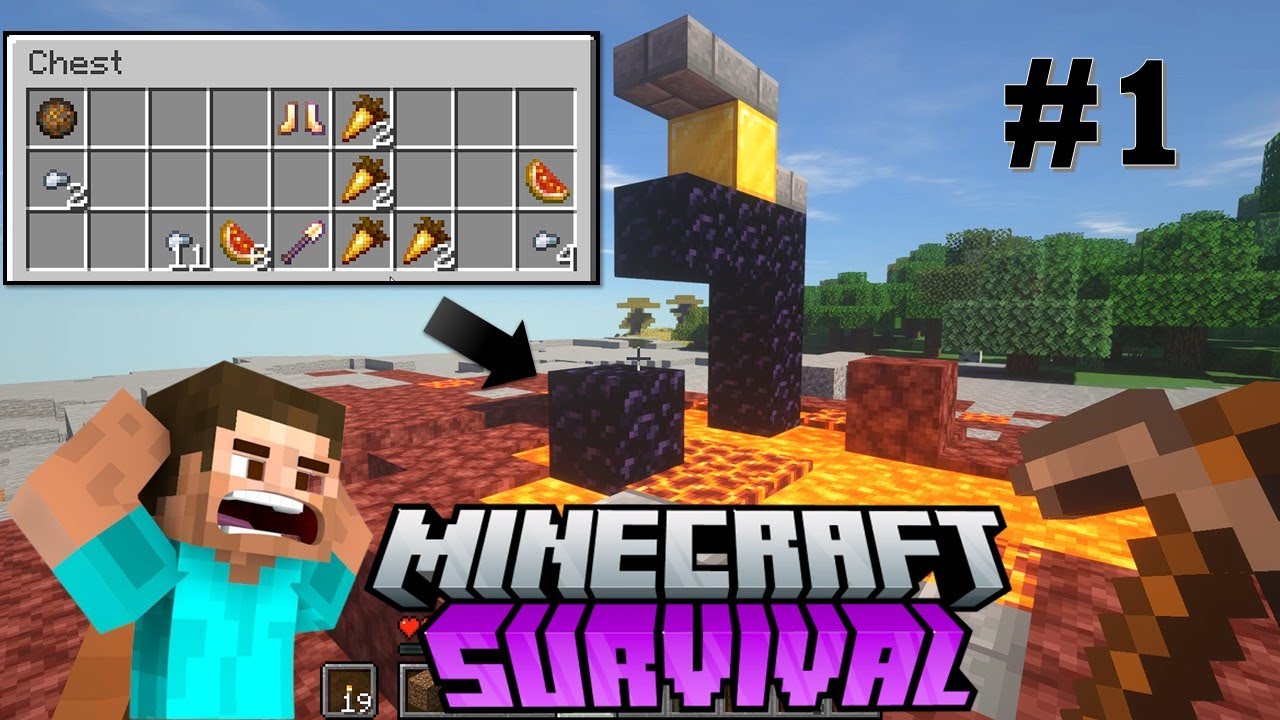 My FIRST Minecraft Survival Series... #1 Hindi - YouTube