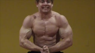 Teen Bodybuilder Dylan Training and Big Muscle Flex Off with Big Steve