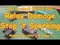 #131 Mechanical relay overload and snubber (with sparks)