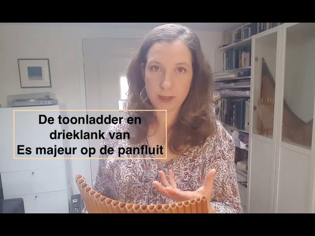 Panfluit: de toonladder en drieklank van Es majeur