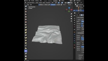 Create clothes with sculpting in Blender _ Blender Cloth Brush   #3danimation #3dsculpt #blender