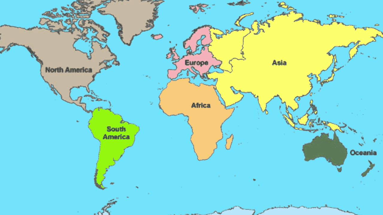 Америка не является частью азии. Континенты земли. Карта континентов.