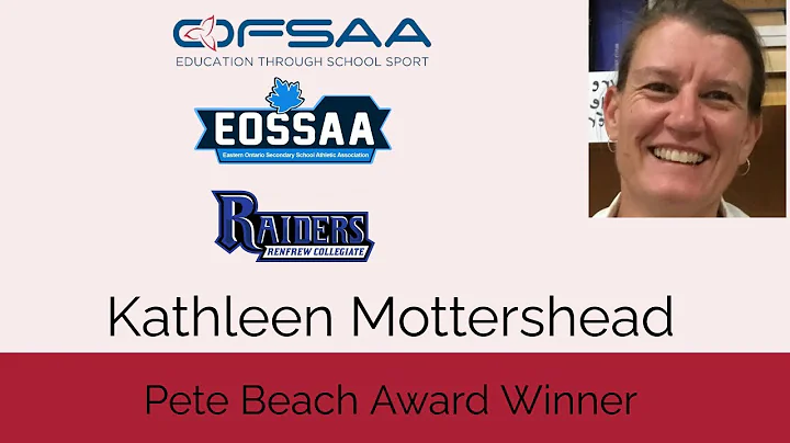 EOSSAA's 2022 Pete Beach Award Winner: Kathleen Mo...