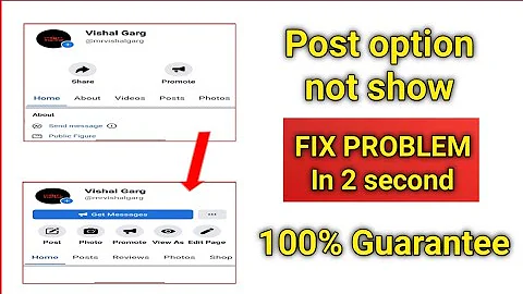 Facebook page post option is not showing | Fix Facebook page problem | Facebook