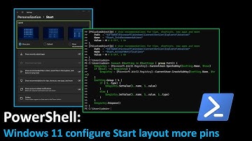 PowerShell: Windows 11 configure Start layout more pins