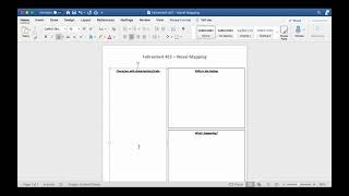 Novel Mapping - Characters & Traits