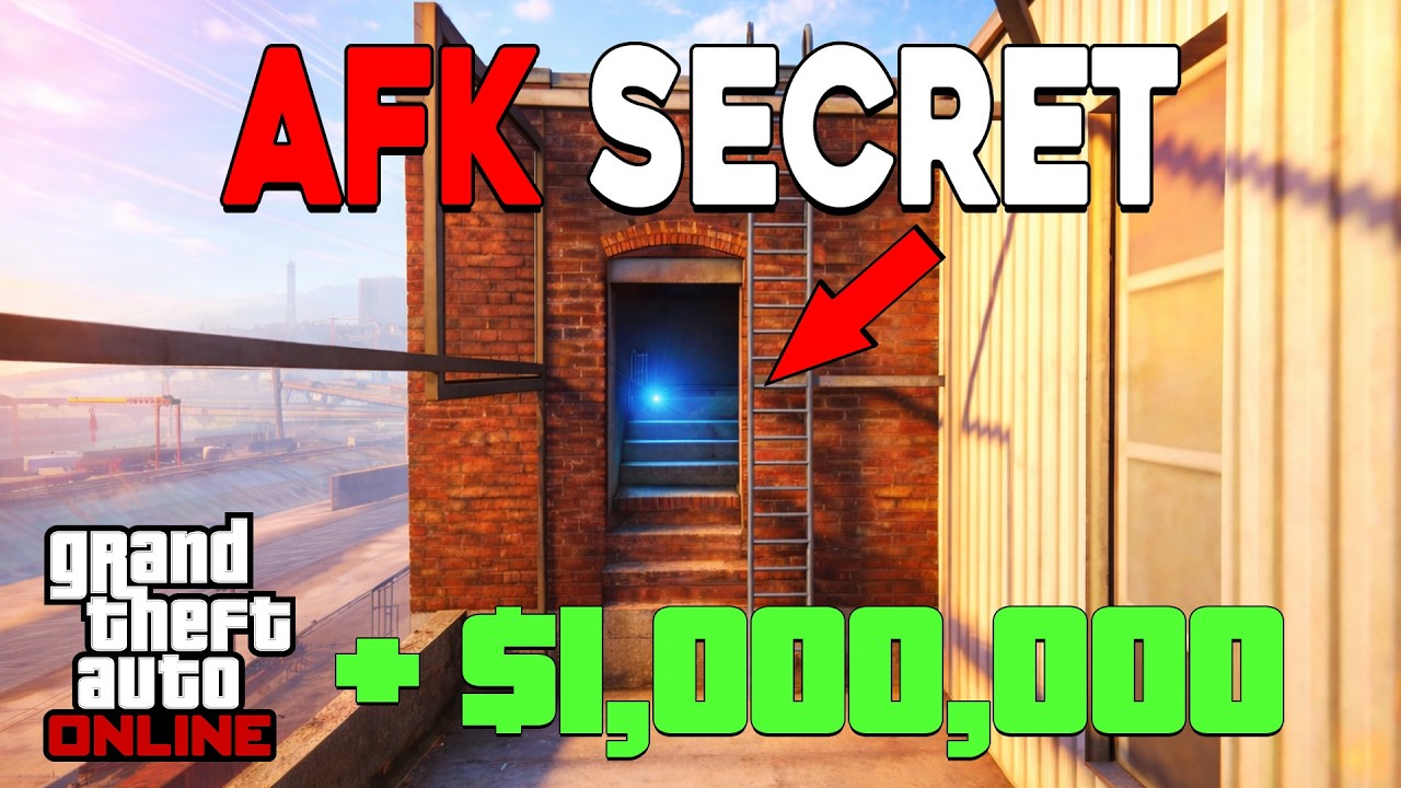 Способ заработка денег в одиночной игре AFK на лестницах в GTA Online 