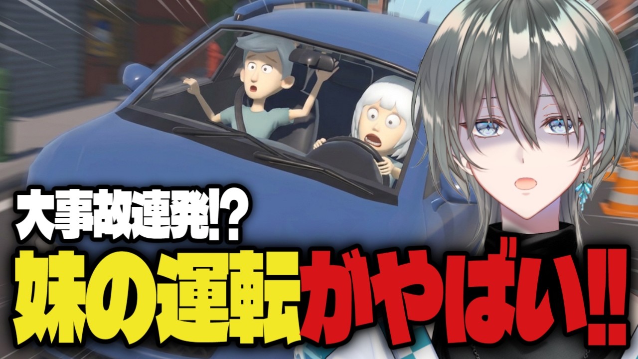 【妹に運転を教える】まさかの運転で大パニック!?【新人Vtuber/綱倉景十郎】