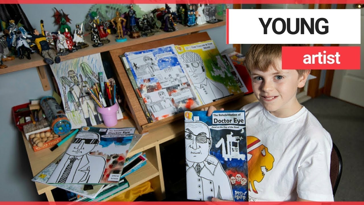 Tenyearold comic book fan sells his creations around the world SWNS