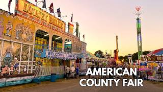 Walking at an American County Fair - Ashland County Fair - Ashland, Ohio - Midway