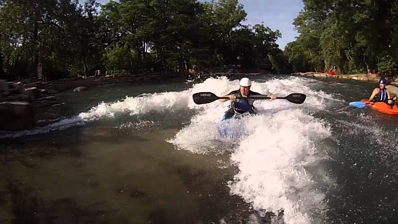Kayak Surfing on the San Marcos River Texas YouTube