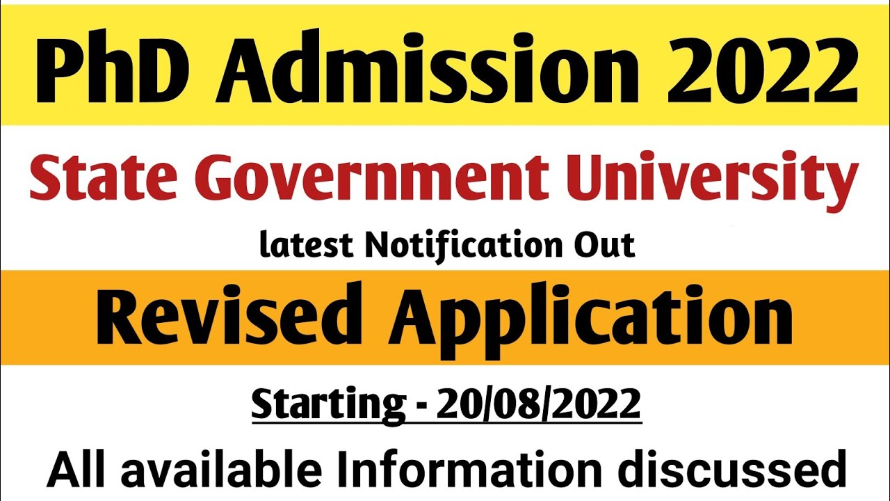 phd application 2022