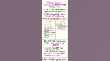 आ गया Polytechnic Online Form 2024|Up Polytechnic Entrance Exam 2024 Form Fill Start Fom 8 jan 2024