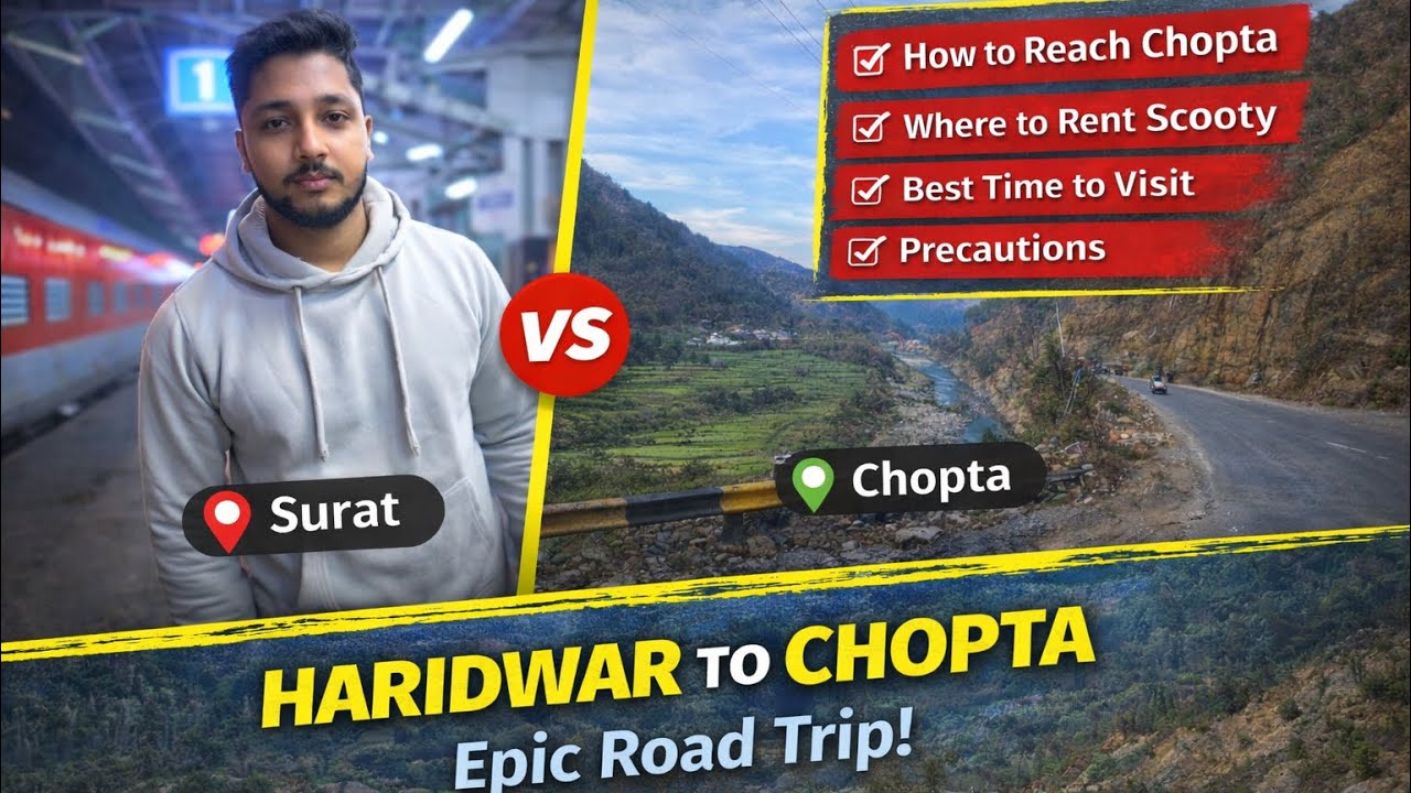 HARIDWAR to CHOPTA by Rental Scooty🛵 | Epic Mountain Road Trip Vlog🥰