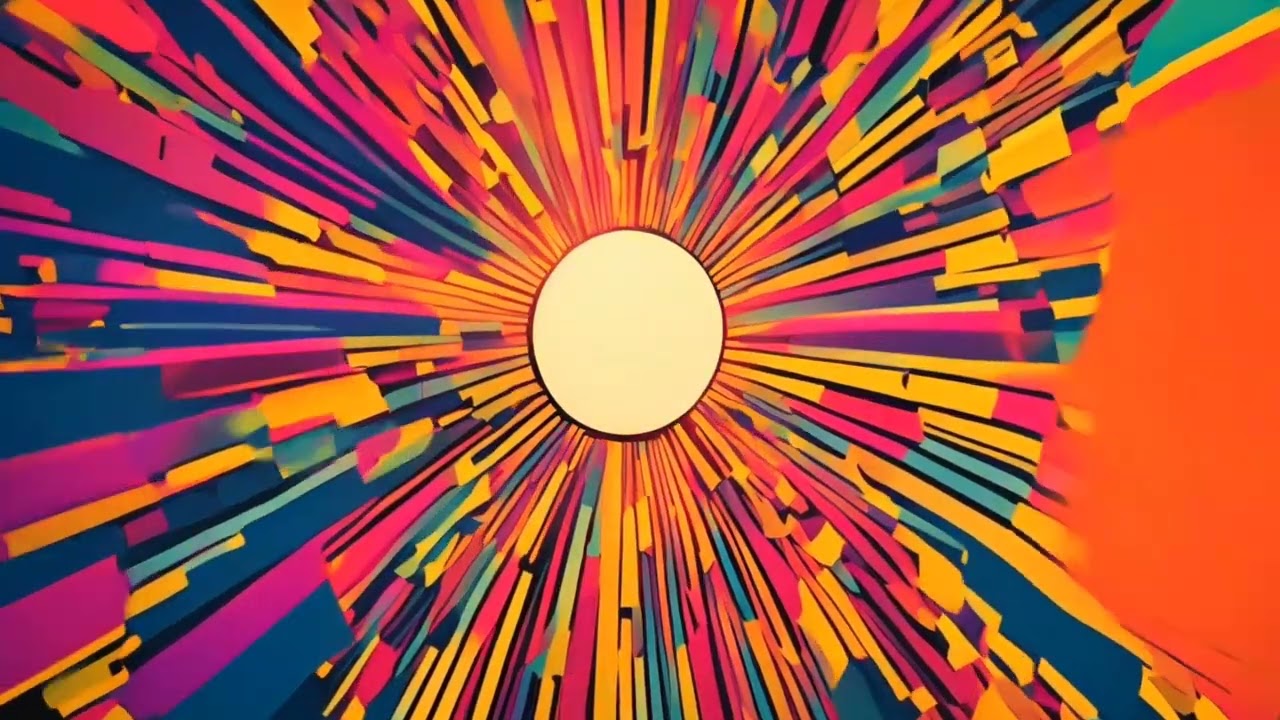 Pop art animated background, minimal motion design aesthetic