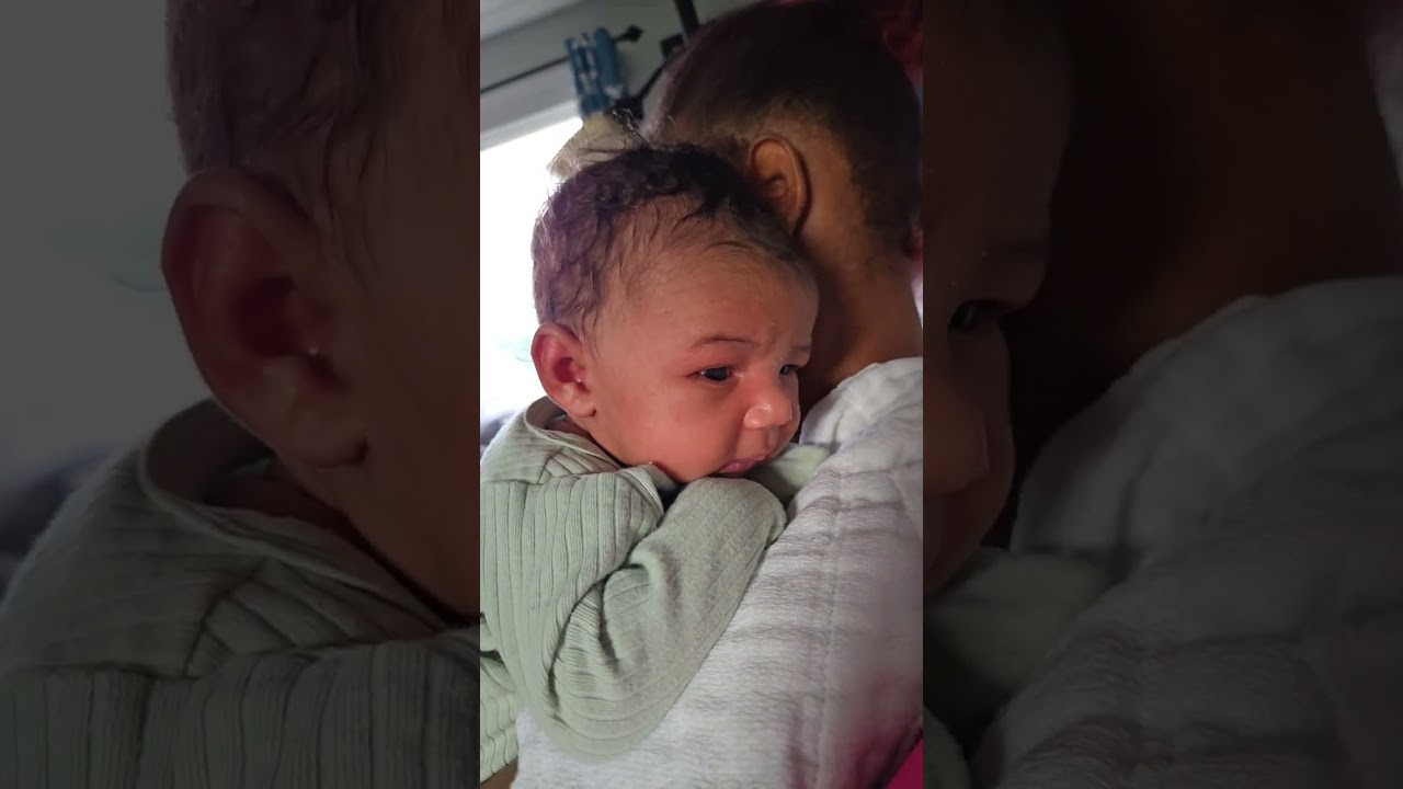 Big sister helping baby brother burp #newbirth #newbornbaby #baby #babyboy #newborn #cute #newlyborn