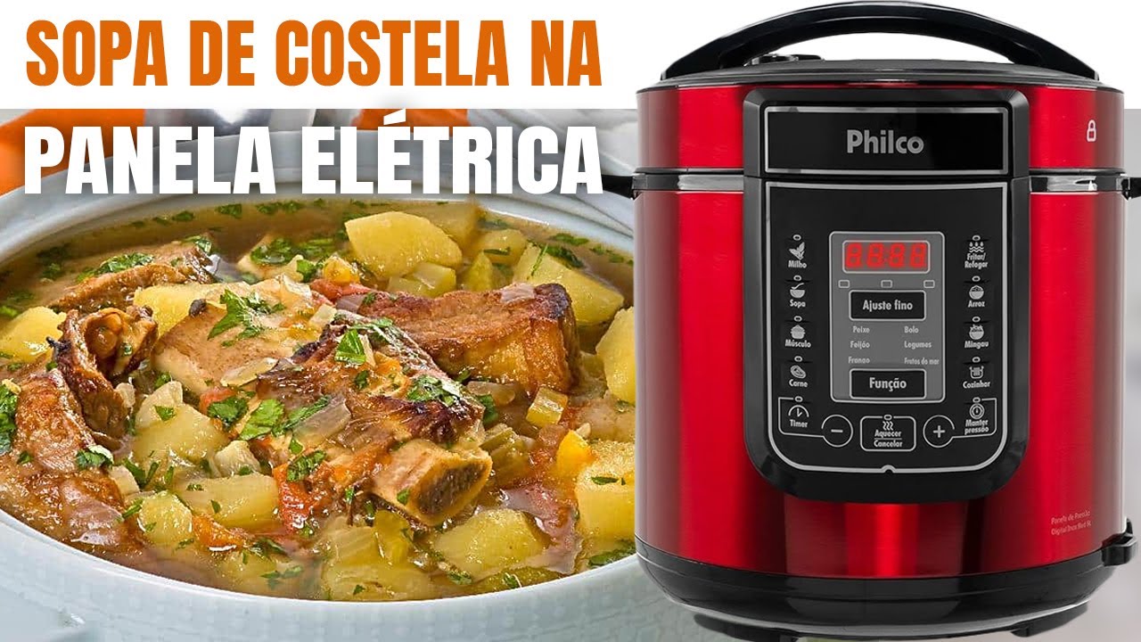 Receita de SOPA DE COSTELA na PANELA DE PRESSÃO ELÉTRICA #cortes - YouTube