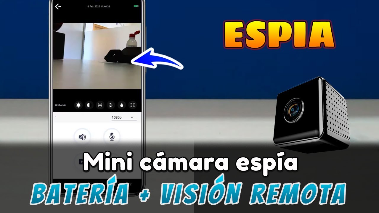 Mini-Cámara Espía WiFi 1080p Tuya Smart App con batería recargable