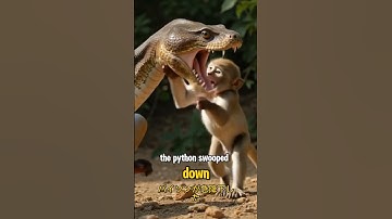 A monkey was attacked by a python and ended tragically #animals #shortvideo #shortsfeed #shorts