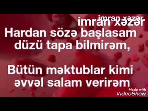 Yenə əlimdə qələm sənə məktub yazıram (status üçün)