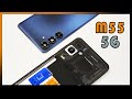 Samsung galaxy m55 5g teardown disassembly phone repair review