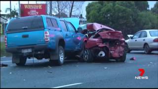 180314 car pile up Resimi