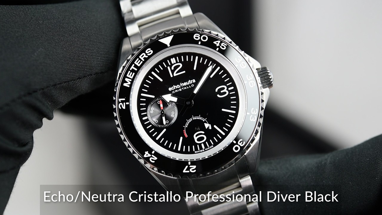 Echo/Neutra Cristallo Professional Diver Black - SeriousWatches.com