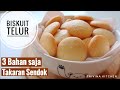 MEMBUAT EGG COOKIES 3 BAHAN, TAKARAN SENDOK | EGG DROP COOKIES